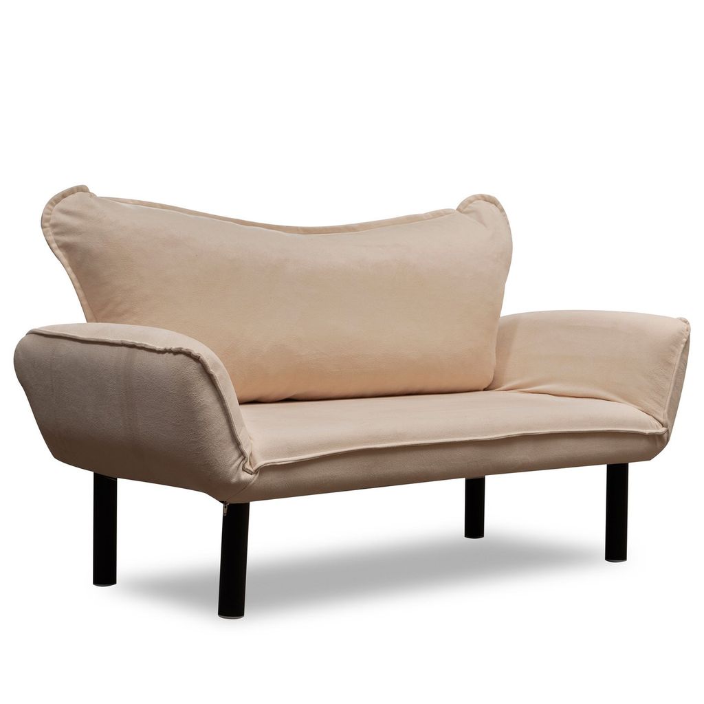 2 személyes chesterfield karfás kanapé, krémszínű - cabane - butopêa